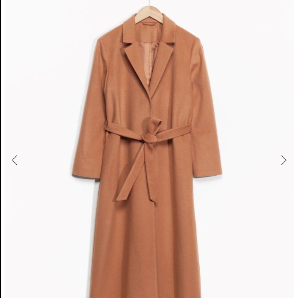 & Other Stories Long Wool Coat - Camel